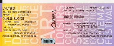 Scan place de concert : Charlie Winston l (Paris 9e)
